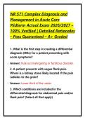 NR 571 Complex Diagnosis and Management in Acute Care Midterm Actual Exam 2026&sol;2027 &ndash; 100&percnt; Verified &vert; Detailed Rationales &ndash; Pass Guaranteed &ndash; A&plus; Graded