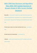 WGU C949 Data Structures and Algorithms &lpar;New 2026 - 2027 Update&rpar; Questions & Answers -Grade A- 100-