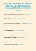 WGU C949 Data Structures and Algorithms &lpar;New 2026 - 2027 Update&rpar; Questions & Answers -Grade A- 100-