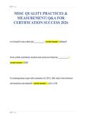 MSSC QUALITY PRACTICES &&NewLine;MEASUREMENT&vert; Q&A FOR&NewLine;CERTIFICATION SUCCESS 2026&NewLine;