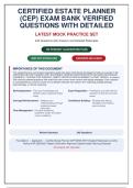 CERTIFIED ESTATE PLANNER &lpar;CEP&rpar; Exam Bank 2026-2027 &vert; 240 Verified Q&A with Rationales &vert; NAEPC-Aligned &vert; Latest Update&NewLine;&NewLine;