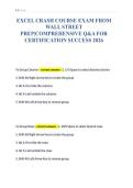 EXCEL CRASH COURSE EXAM FROM&NewLine;WALL STREET&NewLine;PREP&vert;COMPREHENSIVE Q&A FOR&NewLine;CERTIFICATION SUCCESS 2026