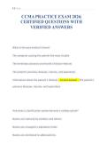 CCMA PRACTICE EXAM 2026&vert;&NewLine;CERTIFIED QUESTIONS WITH&NewLine;VERIFIED ANSWERS