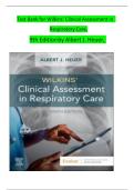 Test Bank for Wilkins&rsquo; Clinical Assessment in Respiratory Care&comma; 9th Edition &vert; Complete Chapters &vert; Latest Study Guide 2026 &vert; Albert J&period; Heuer