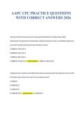 AAPC CPC PRACTICE QUESTIONS&NewLine;WITH CORRECT ANSWERS 2026&NewLine;