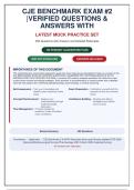 CJE BENCHMARK EXAM 2 &vert; 250 Verified NCLEX-Style Questions & Rationales &vert; Updated for 2026