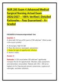 NUR 265 Exam 4 Advanced Medical Surgical Nursing Actual Exam 2026&sol;2027 &ndash; 100&percnt; Verified &vert; Detailed Rationales &ndash; Pass Guaranteed &ndash; A&plus; Graded