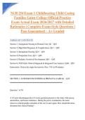 NUR 254 Exam 1 Childbearing Child Caring Families Galen College Official Practice Exam Actual Exam 2026&sol;2027 with Detailed Rationales &vert; Complete Exam-Style Questions &vert; Pass Guaranteed &ndash; A&plus; Graded&NewLine;&NewLine;