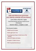 CRRN Midterm Exam Questions and Verified Answers with Rationale 2026&sol;2027 Update
