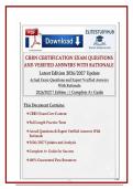CRRN Certification Exam Questions and Verified Answers with Rationale 2026&sol;2027 Update 