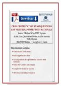 CRRN Certification Exam Questions and Verified Answers with Rationale 2026&sol;2027 Update 