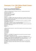 Emergency Care 14th Edition Daniel Limmer Test Bank &vert; EMT Exam Review&comma; Practice Questions & Paramedic Prep 2026&sol;2027