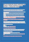 NUR 2474 EXAM 2026 UPDATE QUESTIONS AND&NewLine;CORRECT VERIFEID ANSWERS ALREADY&NewLine;GRADED A&plus; &lpar;BRAND NEW VISION&rpar;&NewLine;