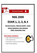 NSG 3500 Maternal Health Nursing Exam 1&comma; 2&comma; 3&comma; & 4 - Answers & Guide&NewLine;&NewLine;