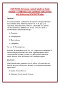 NRNP 6566 Advanced Care of Adults in Acute Settings I Exams with Answers