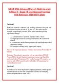 NRNP 6566 Advanced Care of Adults in Acute Settings I Exams and Answers