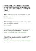 CHDA EXAM 4 EXAM PREP GUIDE 2026&NewLine;CORE TOPIC BREAKDOWN AND SOLVED&NewLine;ITEMS