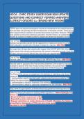 HCCA - CHPC STUDY GUIDE EXAM 2026 UPDATE&NewLine;QUESTIONS AND CORRECT VERIFIED ANSWERS&NewLine;ALREADY GRADED A&plus; &lpar;BRAND NEW VISION&rpar;
