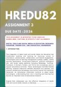 HREDU82 Assignment 3 &lbrace;COMPLETE ANSWERS&rcub; Due Date 2026