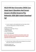 NCLEX-RN Next Generation &lpar;NGN&rpar; Case &NewLine;Study Exam 6 Questions And Correct &NewLine;Answers &lpar;Verified Answers&rpar; Plus &NewLine;Rationales 2026 Q&A Instant Download &NewLine;Pdf 
