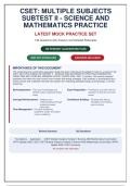 CSET Multiple Subjects Subtest II &lpar;Science & Mathematics&rpar; Practice Exam &vert; 130 Questions with Detailed Rationales &vert; Latest 2026&sol;2027 Update