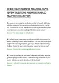 CHILD HEALTH NURSING 2026 FINAL PAPER REVIEW QUESTIONS ANSWERS BUNDLED PRACTICE COLLECTION&period;pdf&NewLine;&NewLine;