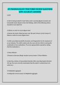 ATI PHARMACOLOGY PROCTORED REVIEW QUESTIONS WITH ACCURATE ANSWERS