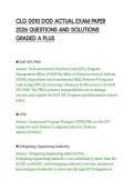 CLG 0010 DOD CERTIFICATION&NewLine;EVALUATION 2026 STUDY GUIDE&NewLine;QUESTIONS AND ANSWERS