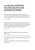 CLG 0010 DOD COMPREHENSIVE&NewLine;TRAINING TEST 2026 COMPLETE&NewLine;QUESTIONS AND ANSWERS