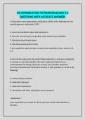 ATI INTRODUCTION TO PHARMACOLOGY 5&period;0 QUESTIONS WITH ACCURATE ANSWERS