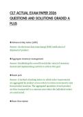 CLT ACTUAL EXAM PAPER 2026&NewLine;QUESTIONS AND SOLUTIONS GRADED A&NewLine;PLUS