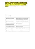 NUR 2063 &sol; NUR2063&colon; Essentials of Pathophysiology Exam 2 &lpar;Latest 2021 &sol; 2022&rpar; Rasmussen Actual study Questions with correct detailed Answers &vert; 2026&sol;27 Updates&NewLine;&NewLine;