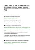 CMCA M100 ACTUAL EXAM PAPER 2026&NewLine;QUESTIONS AND SOLUTIONS GRADED A&NewLine;PLUS