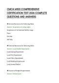 CMCA M100 COMPREHENSIVE&NewLine;CERTIFICATION TEST 2026 COMPLETE&NewLine;QUESTIONS AND ANSWERS