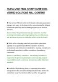 CMCA M100 FINAL SCRIPT PAPER 2026&NewLine;VERIFIED SOLUTIONS FULL CONTENT