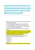 Maryland Certified Pool Operator Exam &NewLine;Practice Questions And Correct Answers &NewLine;&lpar;Verified Answers&rpar; Plus Rationale 2026 &NewLine;Q&A&vert; Instant Download Pdf