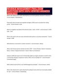 REVENUE MANAGEMENT FINAL EXAM QUESTIONS WITH 1OO&percnt; VERIFIED ANSWERS &lbrack;2026&sol;2027&rsqb;