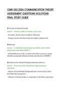 CMN 552 2026 COMMUNICATION THEORY&NewLine;ASSESSMENT QUESTIONS SOLUTIONS&NewLine;FINAL STUDY GUIDE