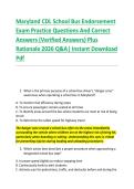 Maryland CDL School Bus Endorsement &NewLine;Exam Practice Questions And Correct &NewLine;Answers &lpar;Verified Answers&rpar; Plus &NewLine;Rationale 2026 Q&A&vert; Instant Download &NewLine;Pdf 
