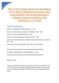 WGU D315 Network and Security Foundations PA OA Review Official Practice Exam Actual Exam 2026&sol;2027 with Detailed Rationales &vert; Complete Exam-Style Questions &vert; Pass Guaranteed &ndash; A&plus; Graded&NewLine;&NewLine;