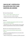 CMN 552 UNIT 3 CERTIFICATION&NewLine;EVALUATION 2026 STUDY GUIDE&NewLine;QUESTIONS AND ANSWERS