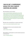 CMN 552 UNIT 3 COMPREHENSIVE&NewLine;MODULE TEST 2026 COMPLETE&NewLine;QUESTIONS AND ANSWERS