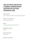 CNSL 503 ETHICAL PRACTICE AND&NewLine;COUNSELING STANDARDS REVIEW&NewLine;QUESTIONS 2026 SOLUTIONS&NewLine;PROFESSIONAL GUIDE