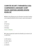 COMPUTER SECURITY FUNDAMENTALS 2026 COMPREHENSIVE ASSESSMENT SCRIPT SOLVED QUESTIONS ANSWERS UPDATED REVIEW SET&period;pdf&NewLine;&NewLine;