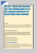 NUR 2502 &sol; NUR2502 Final Exam &lpar;Latest &NewLine;2025&sol;2026&rpar;&colon; Multidimensional Care III &sol; &NewLine;MDC 3 Rasmussen Comprehensive 150&NewLine;Question Multiple-Choice Examination 