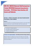 NUR 2513 &sol; NUR2513 Maternal-Child Nursing Exam &NewLine;1 &lpar;Latest 2025&sol;2026&rpar; Rasmussen Comprehensive &NewLine;Examination &ndash; 150 Multiple-Choice Questions with &NewLine;Answers and Rationa