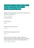 AANP FNP CERTIFICATION STUDY GUIDE&NewLine;ACTUAL QUESTIONS WITH EXPERT&NewLine;REVIEW GUARANTEED PASS&NewLine;
