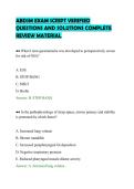 ABDSM EXAM SCRIPT VERIFIED&NewLine;QUESTIONS AND SOLUTIONS COMPLETE&NewLine;REVIEW MATERIAL