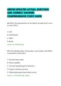 ABDSM UPDATED ACTUAL QUESTIONS&NewLine;AND CORRECT ANSWERS&NewLine;COMPREHENSIVE STUDY GUIDE