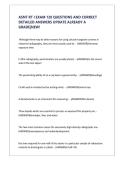 ASNT RT I EXAM 120 QUESTIONS AND CORRECT DETAILED ANSWERS UPDATE &vert; ALREADY A GRADENEW&excl;
